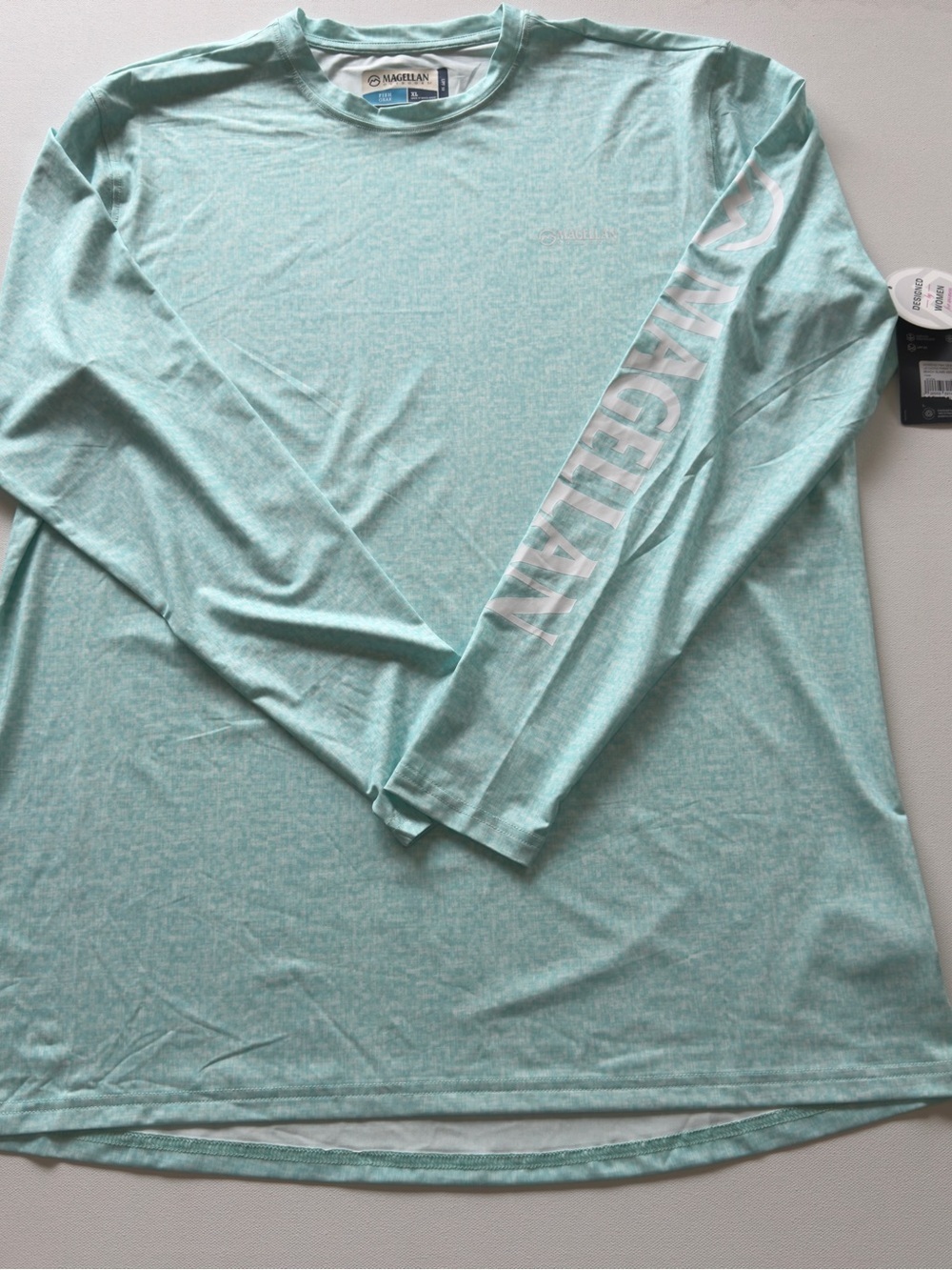 NWT Women's Magellan Outdoors Long Sleeve Fishing in Seafoam Green Size XL (KB6)